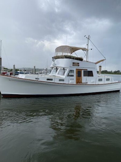 photo of 46' Jarvis Newman Lyman Morse Lobster style Cruiser with Aft Cabin 1988
