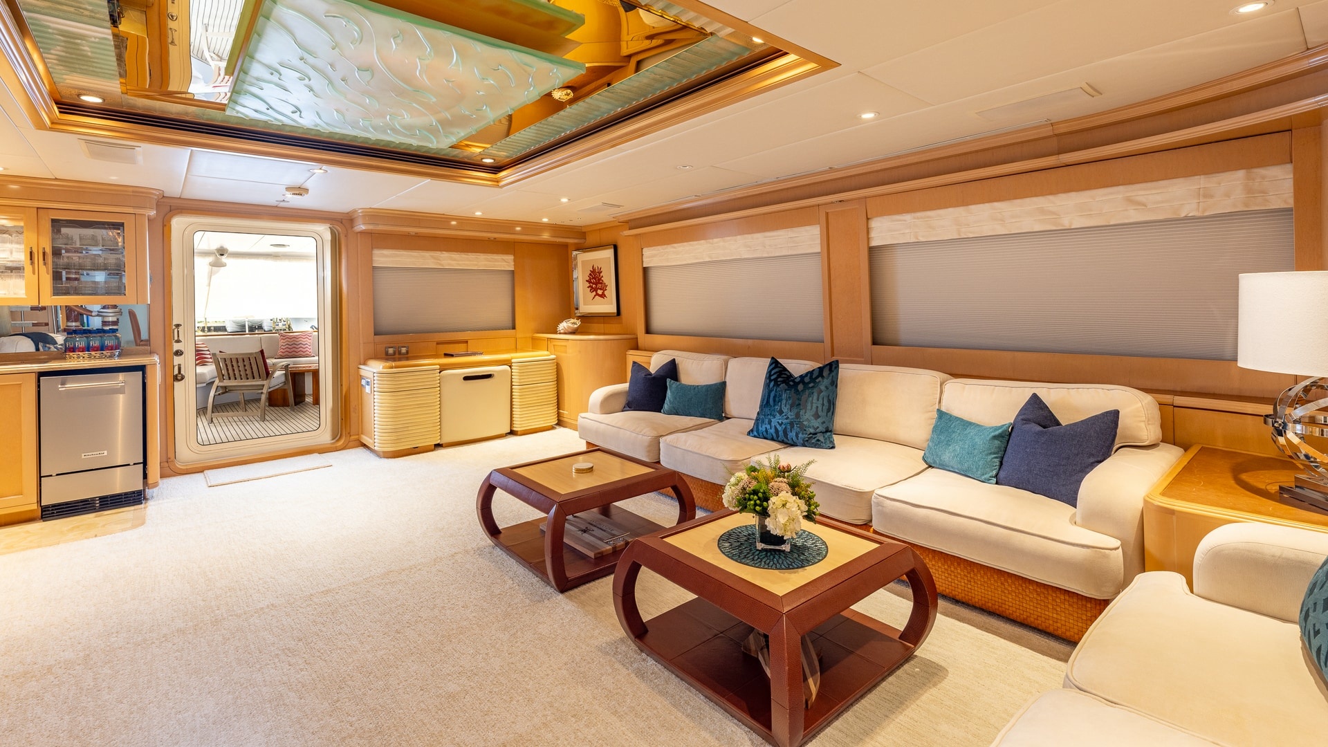 Trinity Yachts-144  1998-BAD COMPANY Fort Lauderdale-Florida-United States-1998 Trinity Yachts Sport Fisherman  BAD COMPANY: Elegant Interior Salon Lounge Area-6803451 | Thumbnail