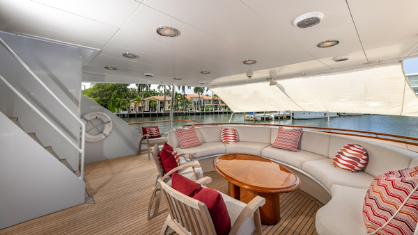 Trinity Yachts-144  1998-BAD COMPANY Fort Lauderdale-Florida-United States-1998 Trinity Yachts Sport Fisherman  BAD COMPANY: Spacious Aft Deck with Seating Area-6803445