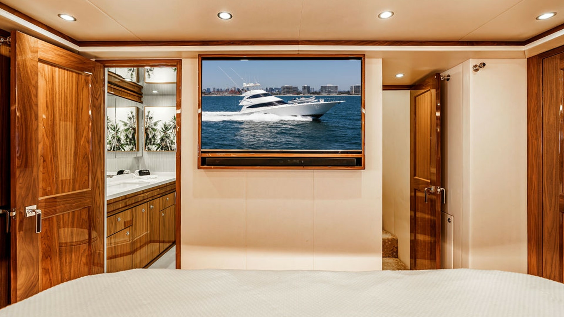 Viking-80 Skybridge 2019-PARTY OF FIVE San Diego-California-United States-2019 Viking 80 Skybridge PARTY OF FIVE  Elegant Owner’s Retreat with Rich Wood Finishes, Natural Light & Unmatched Comfort -6802016 | Thumbnail