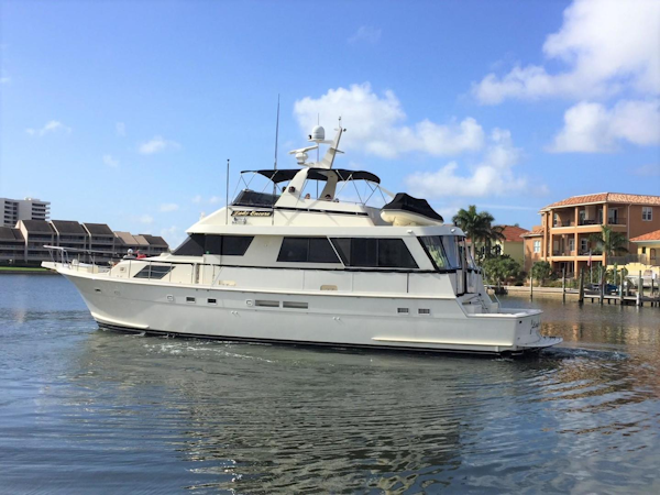 Hatteras-67 Cockpit Motor Yacht 1988-Lady Encore Saint Petersburg-Florida-United States-Side Profile-926167