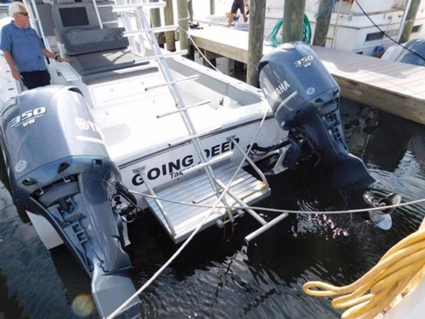 Millennia-Catamaran Center Console S/F 2009 -Madeira Beach-Florida-United States-Swim Platform & Dive Ladder-925405 | Thumbnail