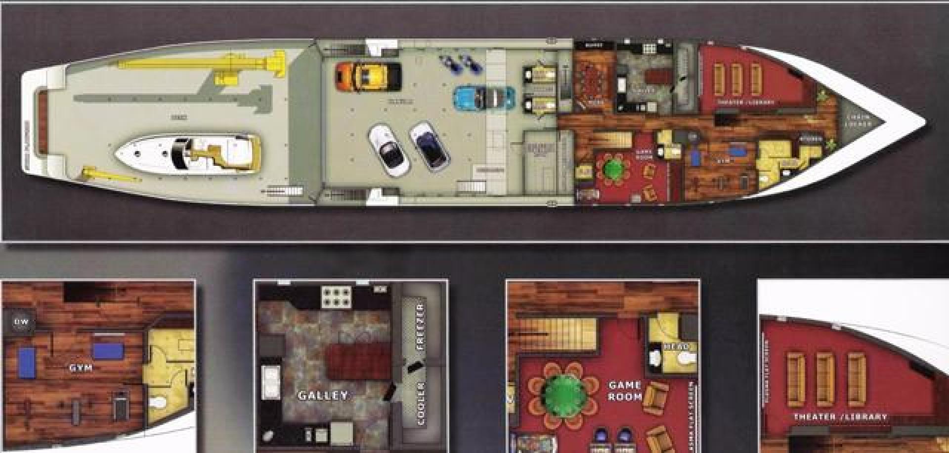Shadow-Marine Expedition Mothership  Allure Class 2007-Global Ft. Lauderdale-Florida-United States-Main Deck Layout-919024 | Thumbnail