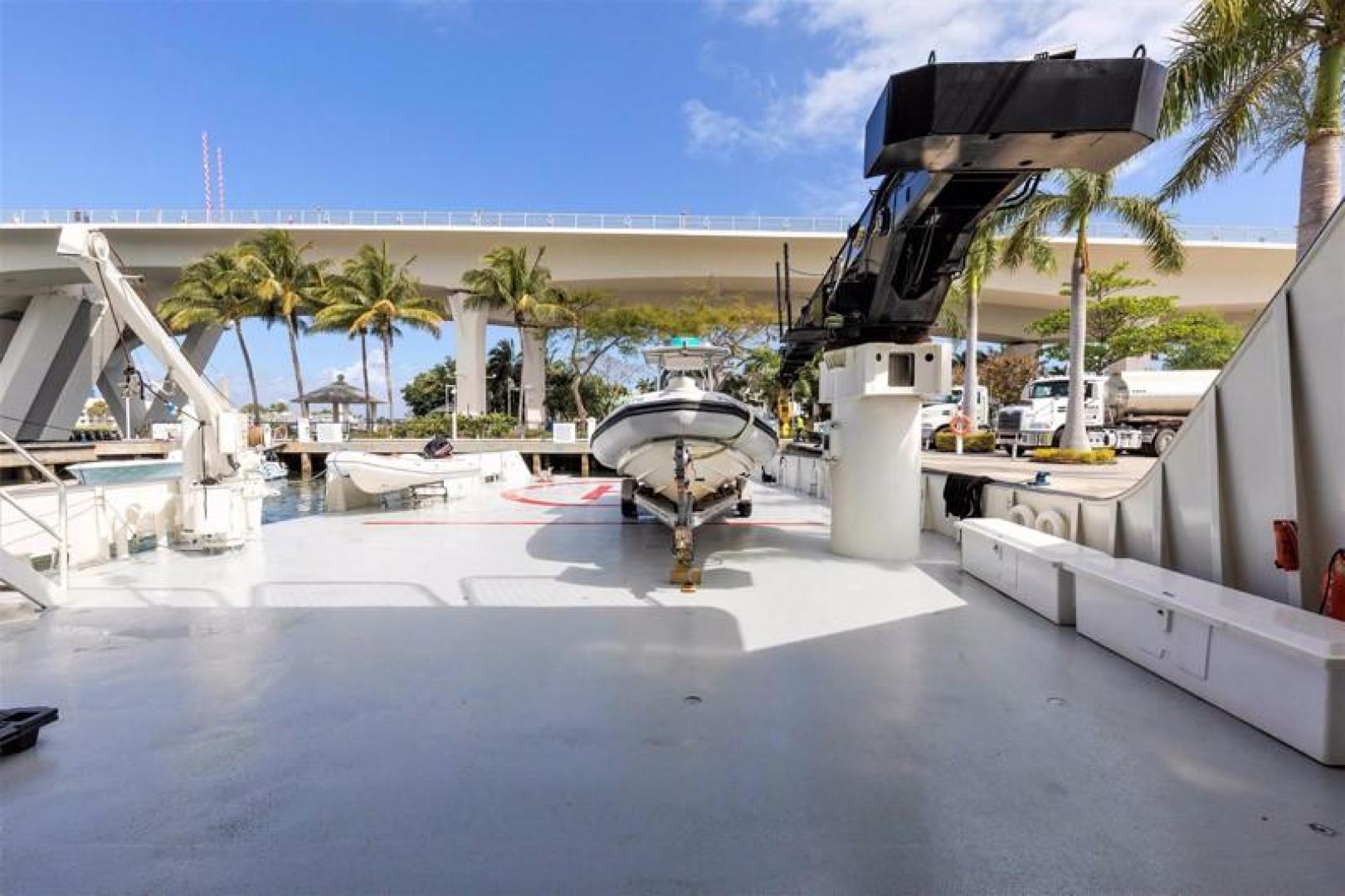 Shadow-Marine Expedition Mothership  Allure Class 2007-Global Ft. Lauderdale-Florida-United States-Main Deck Helipad with Davit and Crane-919033 | Thumbnail