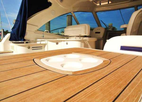 Sea Ray-48 Sundancer 2008-Francesca Coconut Grove-Florida-United States-Table with Built-In Cup Holders-918637