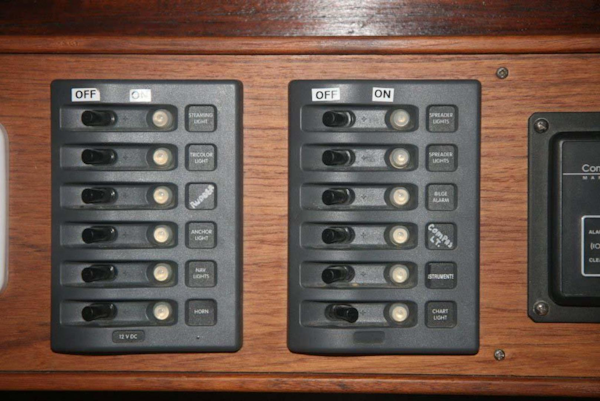 Custom-John Walsh Expedition Schooner 1988-Quest Ft. Lauderdale-Florida-United States-Light Switch Panel-924077