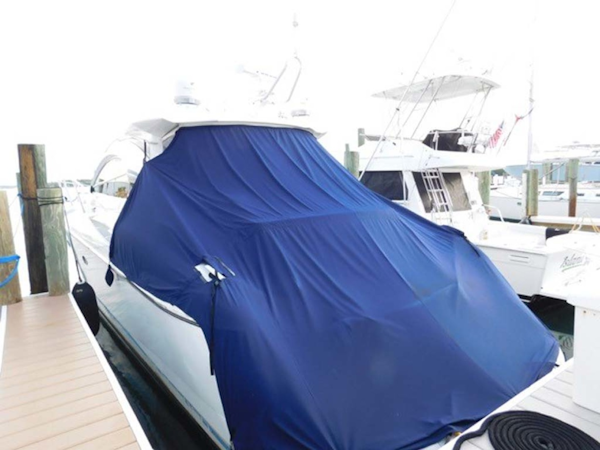 Sunseeker-Camargue Hard Top with Sunroof 2002-Hula Girl Stuart-Florida-United States-Aft Sun Covered-1065757