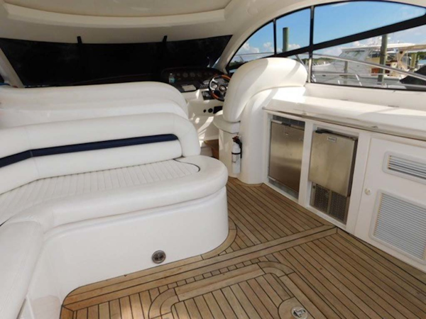Sunseeker-Camargue Hard Top with Sunroof 2002-Hula Girl Stuart-Florida-United States-Teak Sole Throughout Cockpit and Platform-1065754
