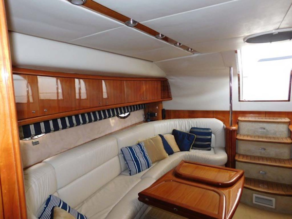 Sunseeker-Camargue Hard Top with Sunroof 2002-Hula Girl Stuart-Florida-United States-Salon Looking Aft-1065729