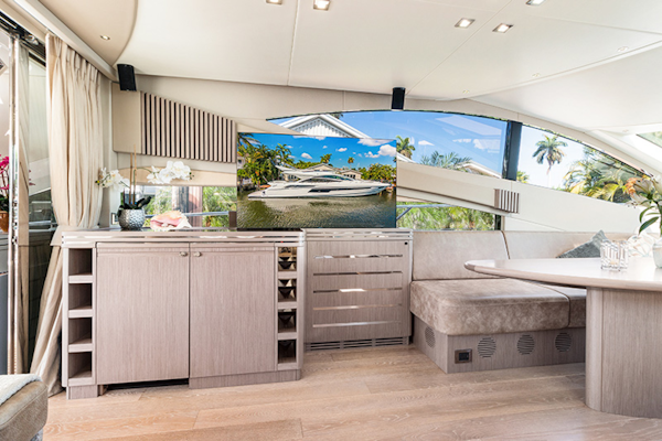 Sunseeker-Sport Yacht 68 2015-LONG WAY ROUND Puerto Sotogrande-Spain-Main Salon Entertainment Center (TV)-1137337