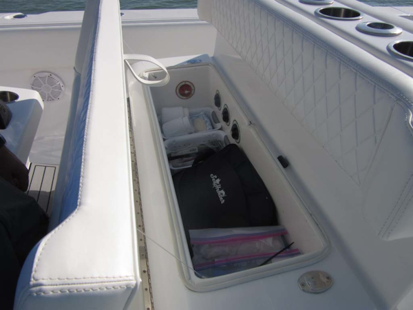 SeaHunter-39 Center Console 2017-SQUEEZE PLAY II Madeira Beach-Florida-United States-Helm Seat Storage-1117905