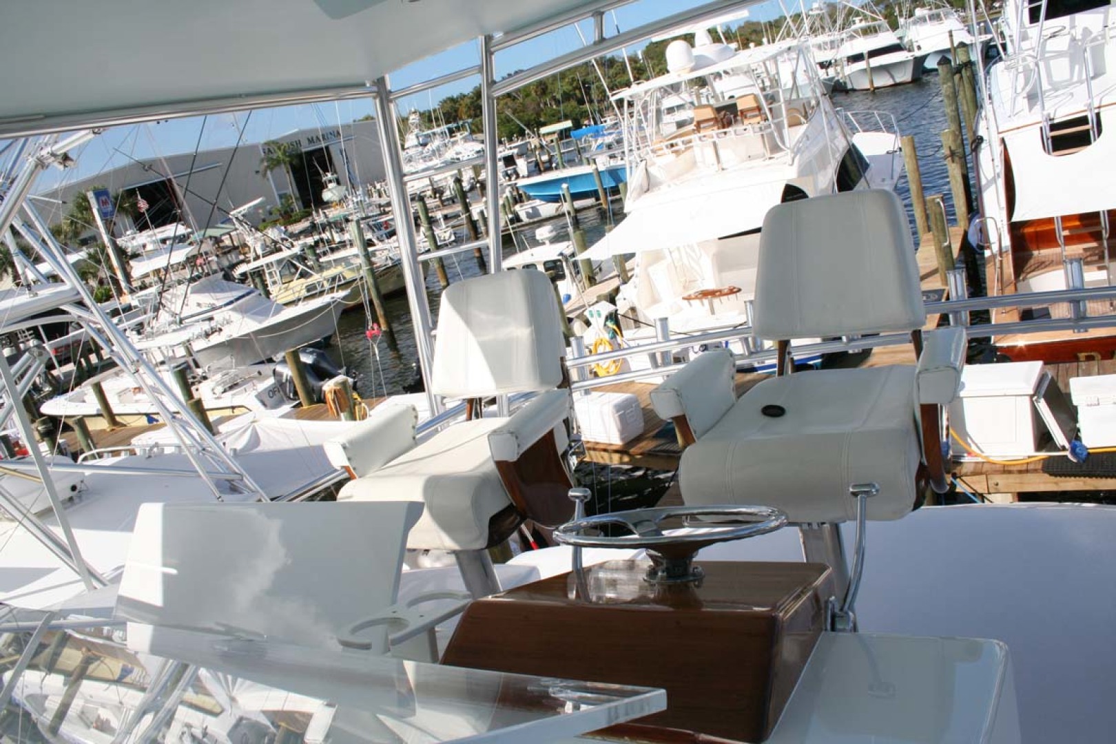 Titan-62 Custom Carolina Sportfish 2004-Trust Me Too Stuart-Florida-United States-Flybridge Looking Aft-1118254 | Thumbnail