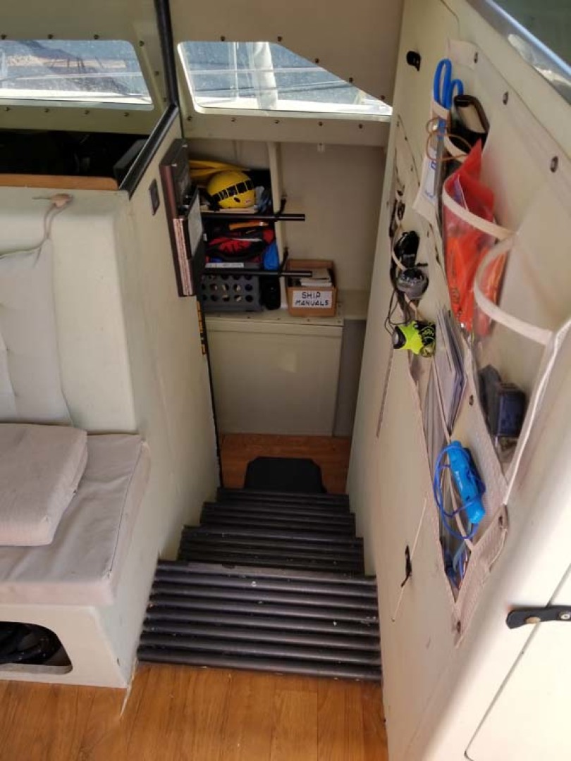 Farrier-44 SC 2014-Mariana Guaymas, SONORA-Mexico-View Down Carbon Fiber Steps To Stbd Hull-1159471 | Thumbnail