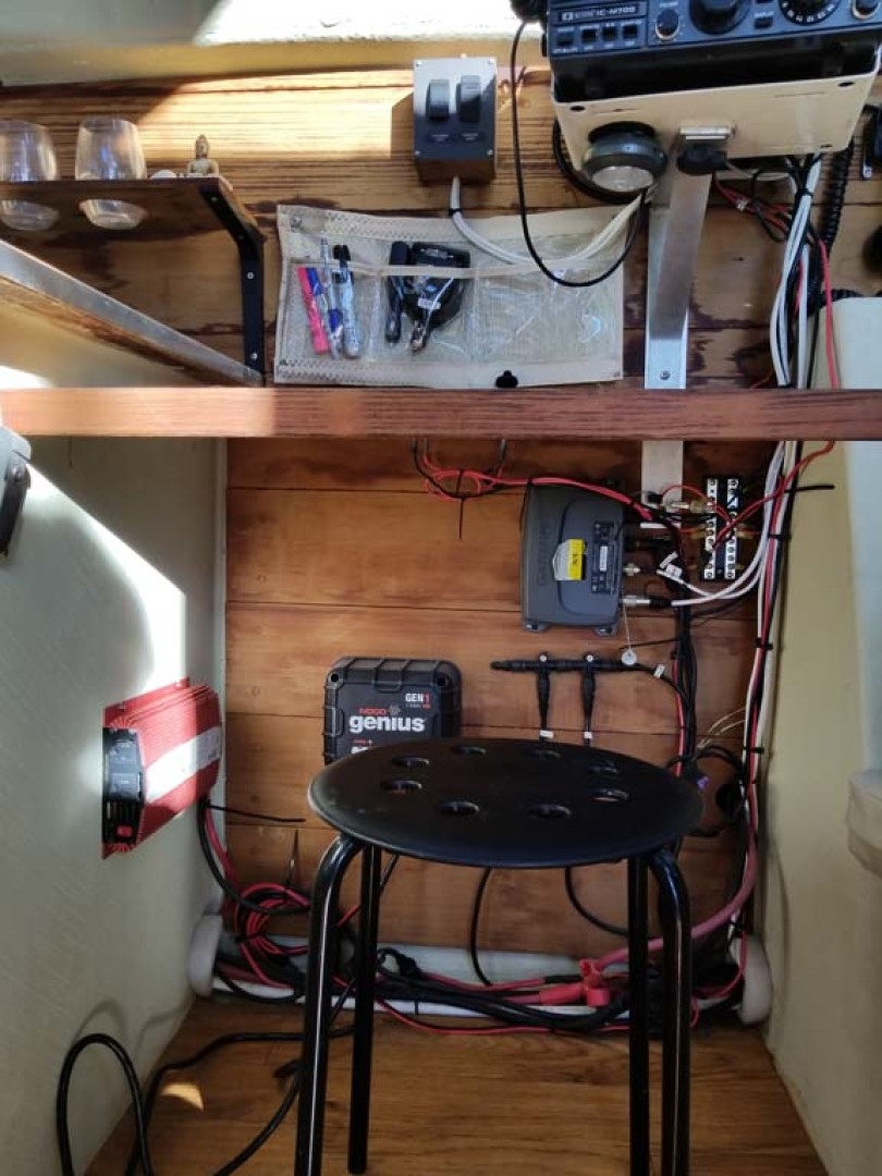 Farrier-44 SC 2014-Mariana Guaymas, SONORA-Mexico-Seat Under Nav Station With Inverters-1159445 | Thumbnail