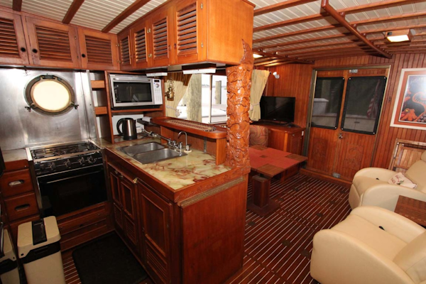 CHB-Krogen 42 1982-Magic Dragon Edgewater-Maryland-United States-Galley and Salon-1183370