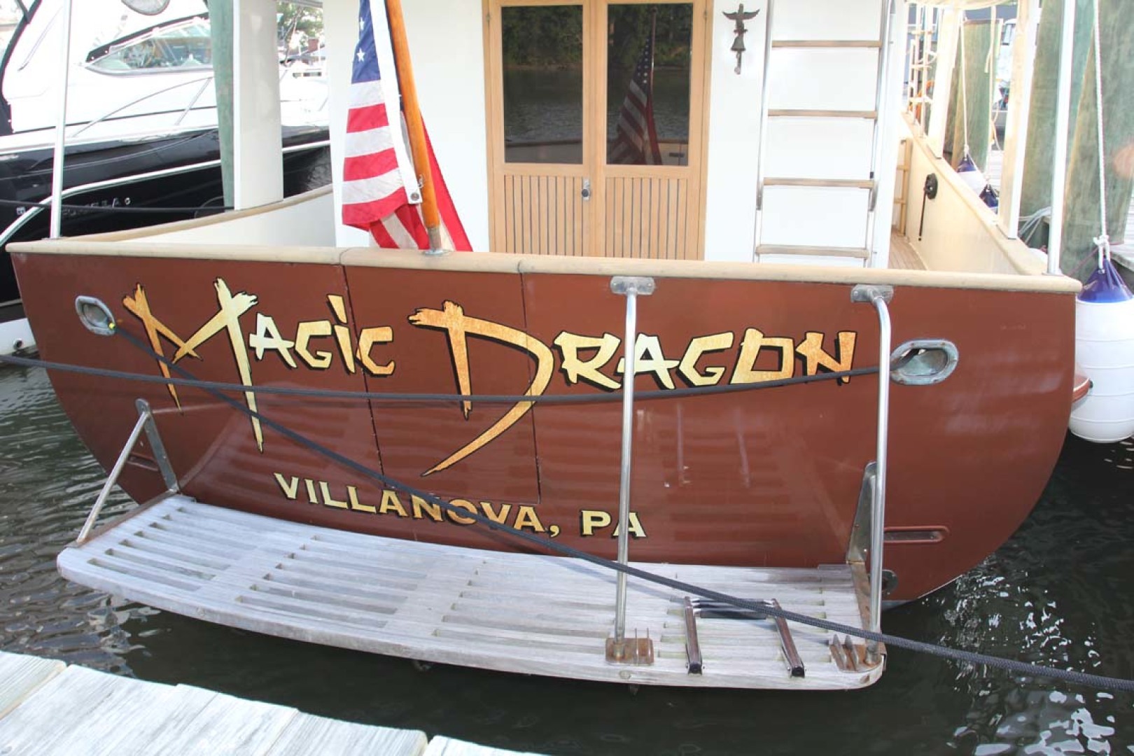 CHB-Krogen 42 1982-Magic Dragon Edgewater-Maryland-United States-Transom, Swim Platform-1183431 | Thumbnail