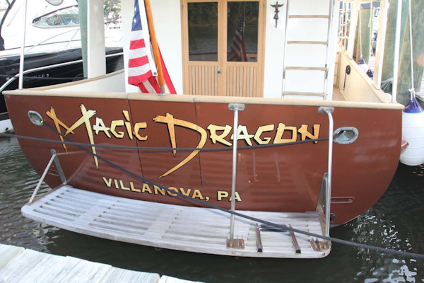 CHB-Krogen 42 1982-Magic Dragon Edgewater-Maryland-United States-Transom, Swim Platform-1183431