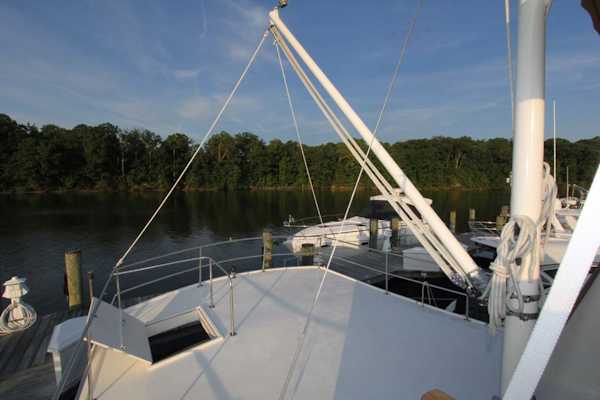 CHB-Krogen 42 1982-Magic Dragon Edgewater-Maryland-United States-Aft Deck Boom _ Davit-1183411