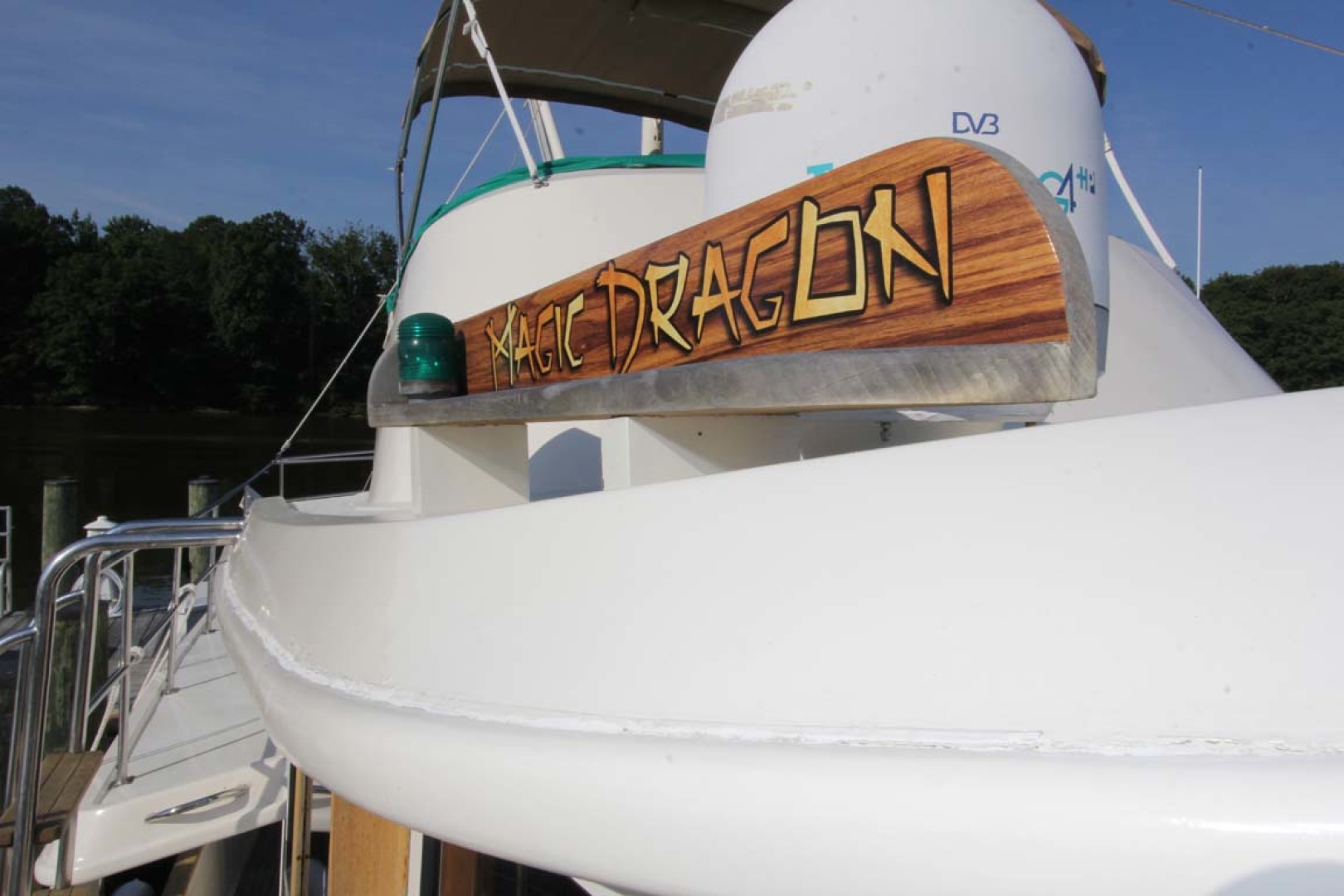 CHB-Krogen 42 1982-Magic Dragon Edgewater-Maryland-United States-Stbd Sidelight, Nameplate-1183423 | Thumbnail