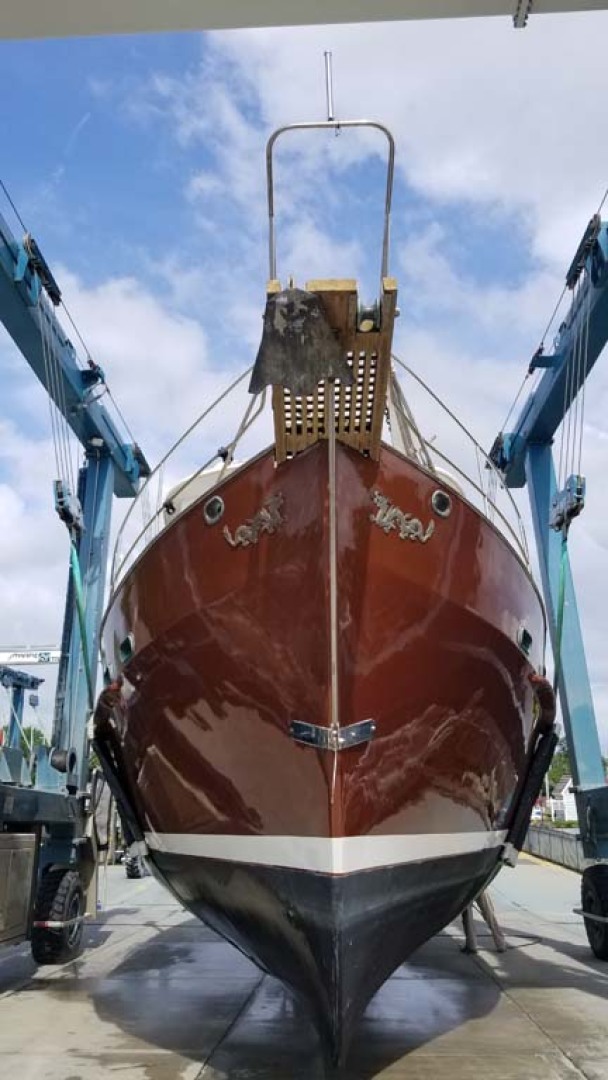 CHB-Krogen 42 1982-Magic Dragon Edgewater-Maryland-United States-Hauled Out   Bow Hull Bottom Profile-1183432 | Thumbnail