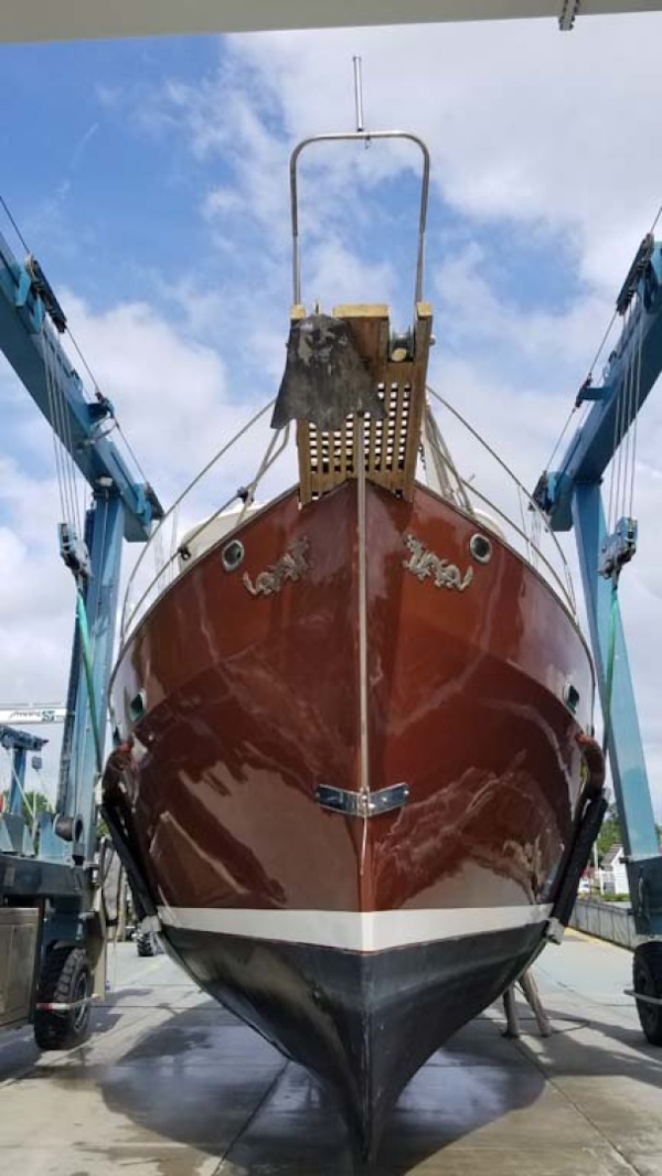 CHB-Krogen 42 1982-Magic Dragon Edgewater-Maryland-United States-Hauled Out   Bow Hull Bottom Profile-1183432