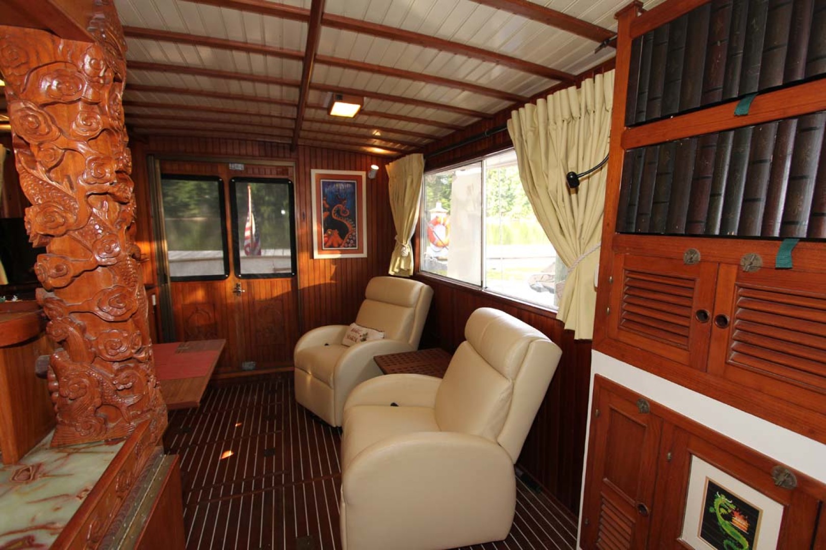 CHB-Krogen 42 1982-Magic Dragon Edgewater-Maryland-United States-Salon Looking Aft-1183366 | Thumbnail