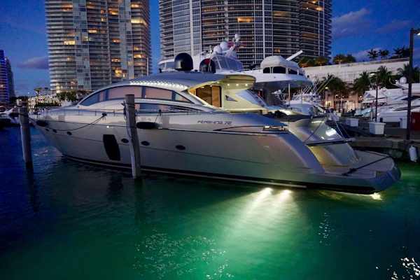 Pershing-P-72 2008-Intrepido Aventura-Florida-United States-Port Side At Night-1163077