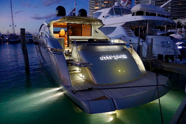 Pershing-P-72 2008-Intrepido Aventura-Florida-United States-Port Aft Quarter At Night-1163078