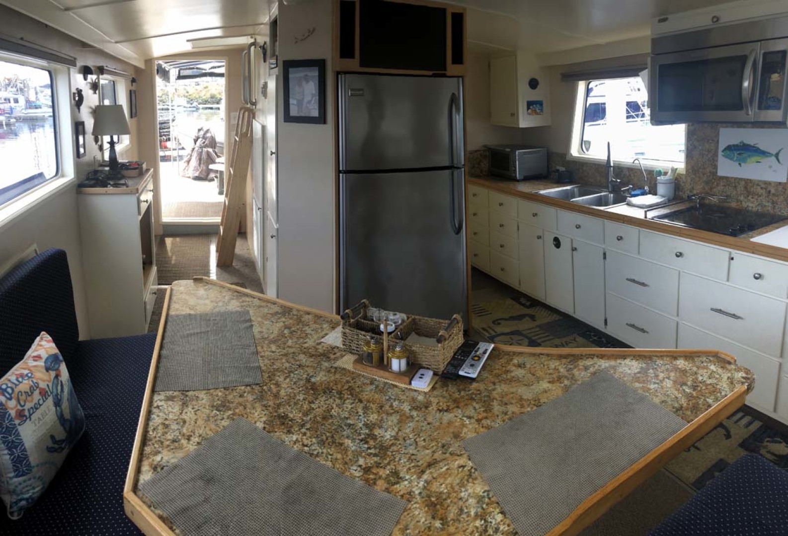 Custom-Blount Marine Research Vessel 1966-Observer Port Angeles-Washington-United States-Salon And Galley-1190706 | Thumbnail