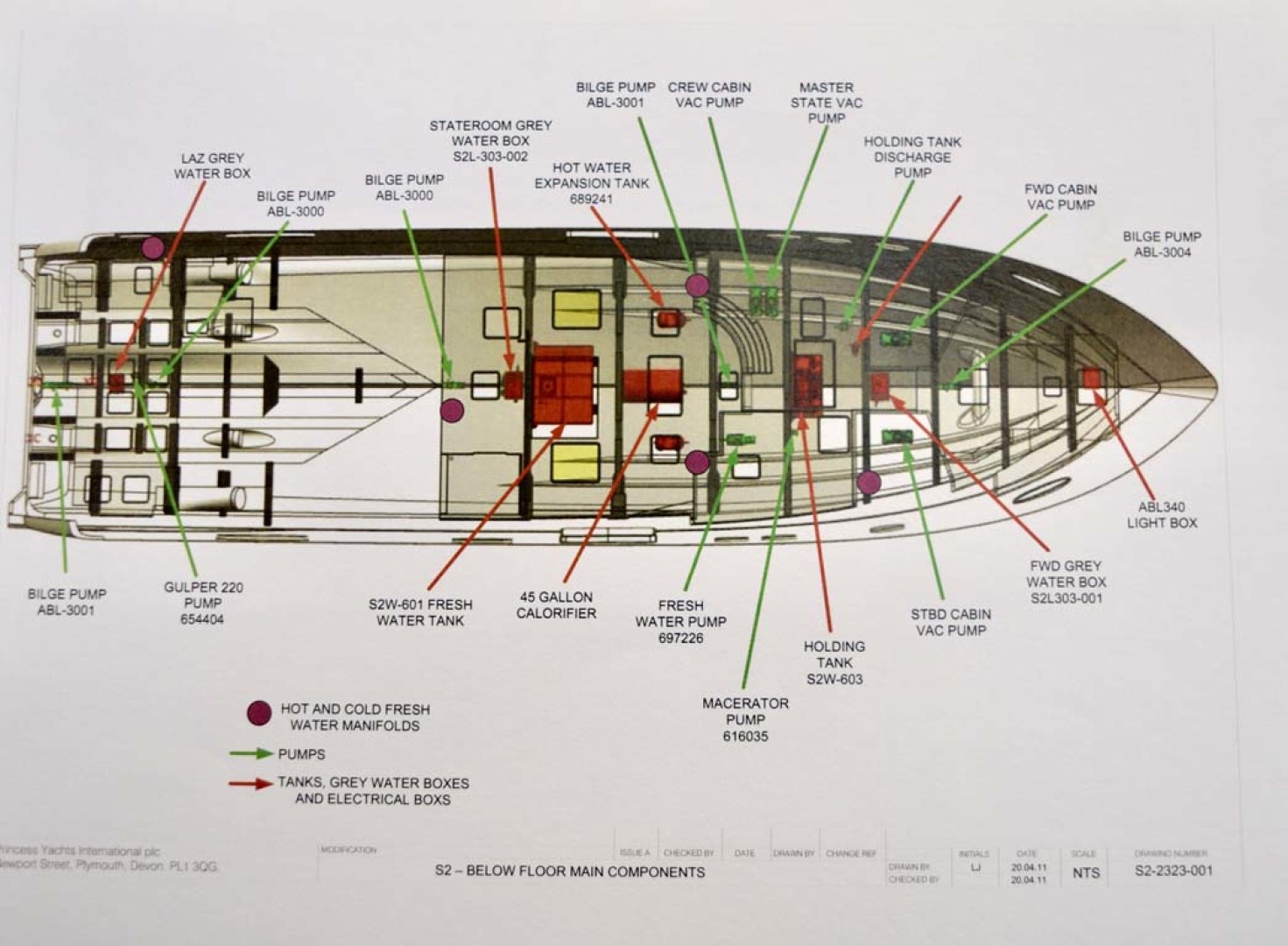 Princess-V72 2013-High Bid Destin-Florida-United States-Pump Schematic-1233101 | Thumbnail