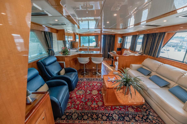 Jefferson-61 MarQuessa 2001-NAUTI SEAHORZE Jupiter-Florida-United States-View To Aft Salon-1242892
