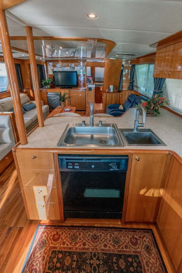 Jefferson-61 MarQuessa 2001-NAUTI SEAHORZE Jupiter-Florida-United States-Galley Sink And Dishwasher-1242889