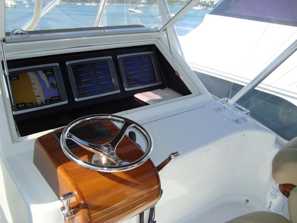 Spencer-Sportfish 2013-Fire Escape Pompano Beach-Florida-United States-Teak Helm Pod-1274288