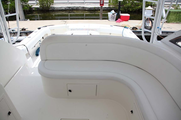 Carolina Classic-35 Express 2001-Fish Hard Key Largo-Florida-United States-Curved Lounge Seating on Helm Deck-1443717