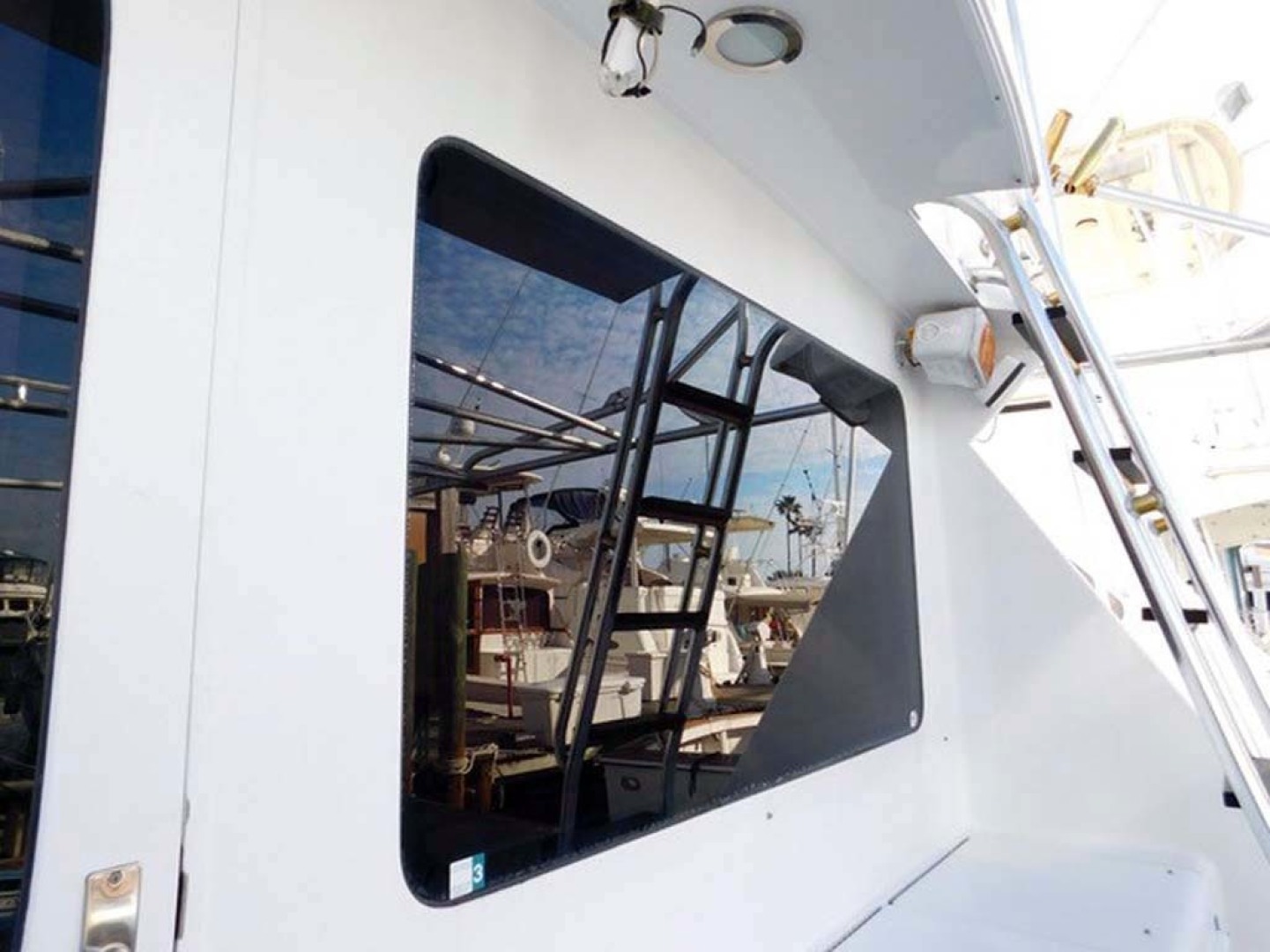 Hatteras-Convertible 1986-My Alyby Merritt Island-Florida-United States-Aft Window-1294815 | Thumbnail