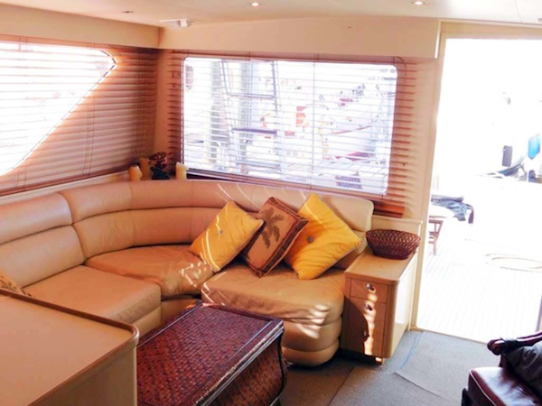 Hatteras-Convertible 1986-My Alyby Merritt Island-Florida-United States-Starboard Salon Seating-1294819