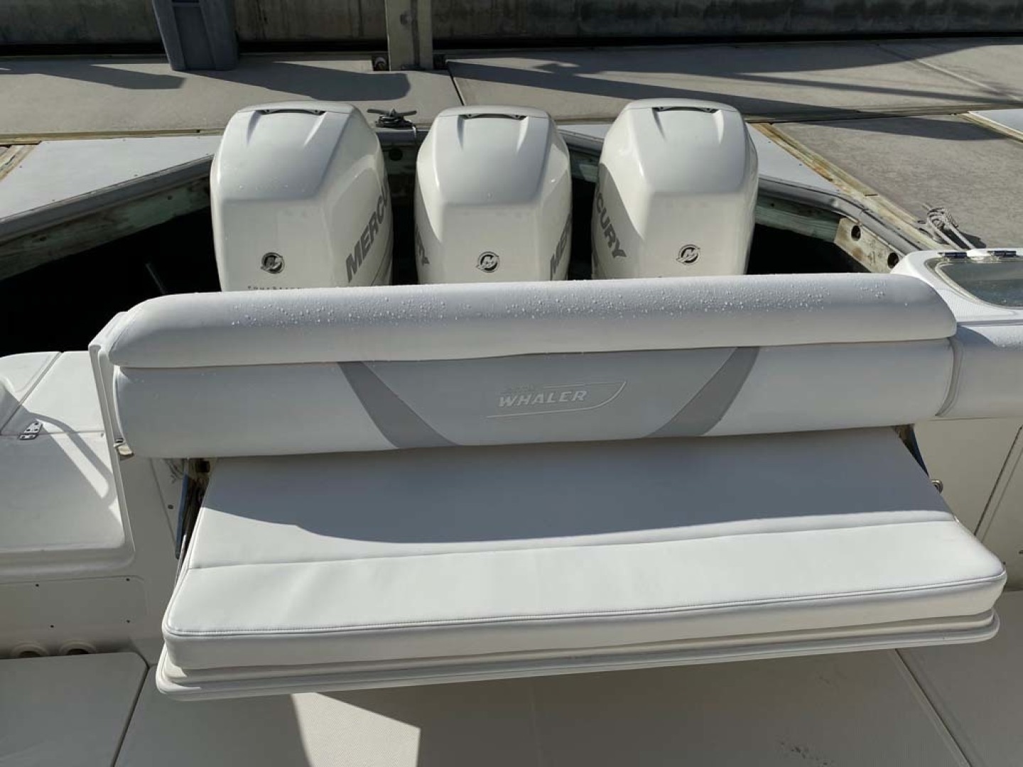 Boston Whaler-370 Outrage 2015-Reel Equity Fort Lauderdale-Florida-United States-Fold Down Transom Bench-1302008 | Thumbnail