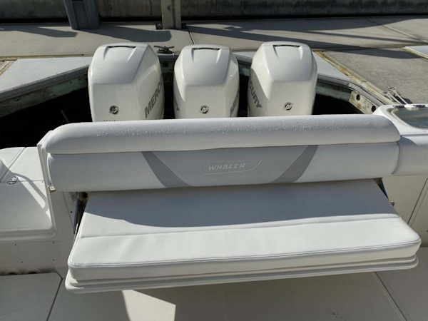 Boston Whaler-370 Outrage 2015-Reel Equity Fort Lauderdale-Florida-United States-Fold Down Transom Bench-1302008