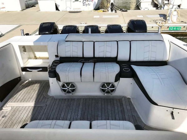Cigarette-42 Huntress 2012-T/T Checkmate Saint Augustine-Florida-United States-Aft Cockpit Bench-1308791