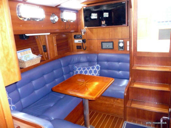 Sabre-36 Express Cruiser 2001-Cause We Can Palm Beach Gardens-Florida-United States-Dinette and Cabin Entrance-1318563
