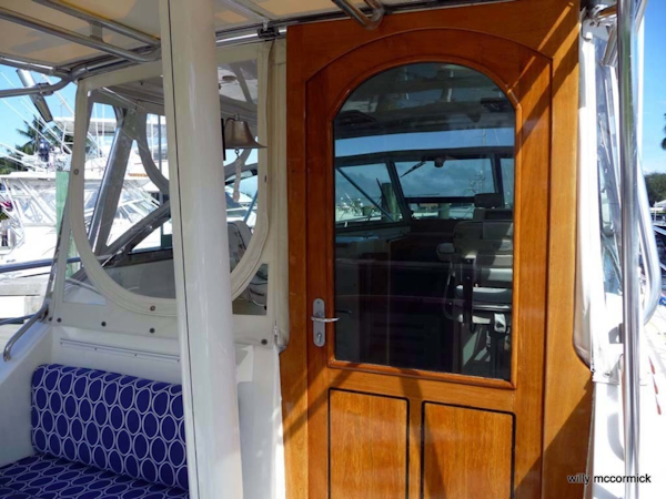 Sabre-36 Express Cruiser 2001-Cause We Can Palm Beach Gardens-Florida-United States-Enclosed Helm Deck Entry-1318562