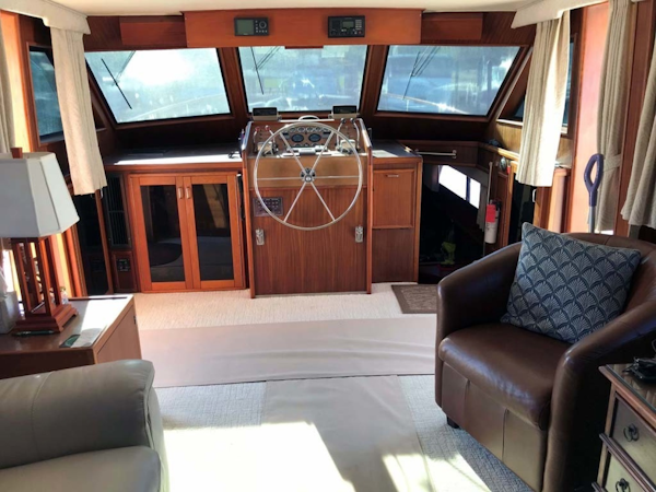 Hatteras-53 Classic Motor Yacht 1984 -Jensen Beach-Florida-United States-Lower Helm-1321248