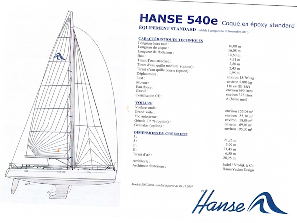 Hanse-540e 2008-Ouldary Las Playitas-Mexico-Specifications-1344546