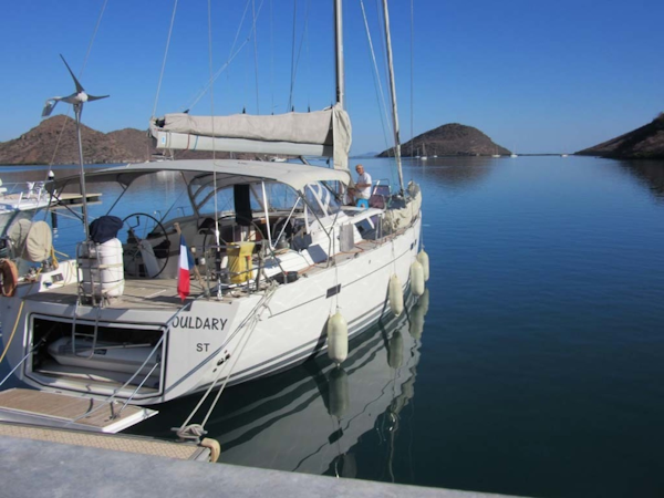 Hanse-540e 2008-Ouldary Las Playitas-Mexico-Stern and the Dock with Transom Open-1344540