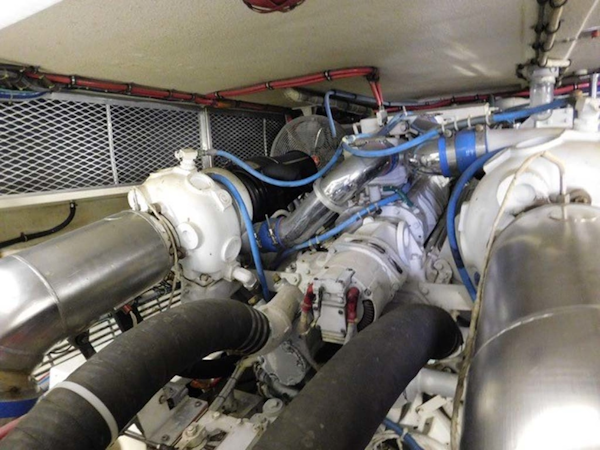 Hatteras-Sportfish 1990-Spindrift North Palm Beach-Florida-United States-Port Side Engine-1420057