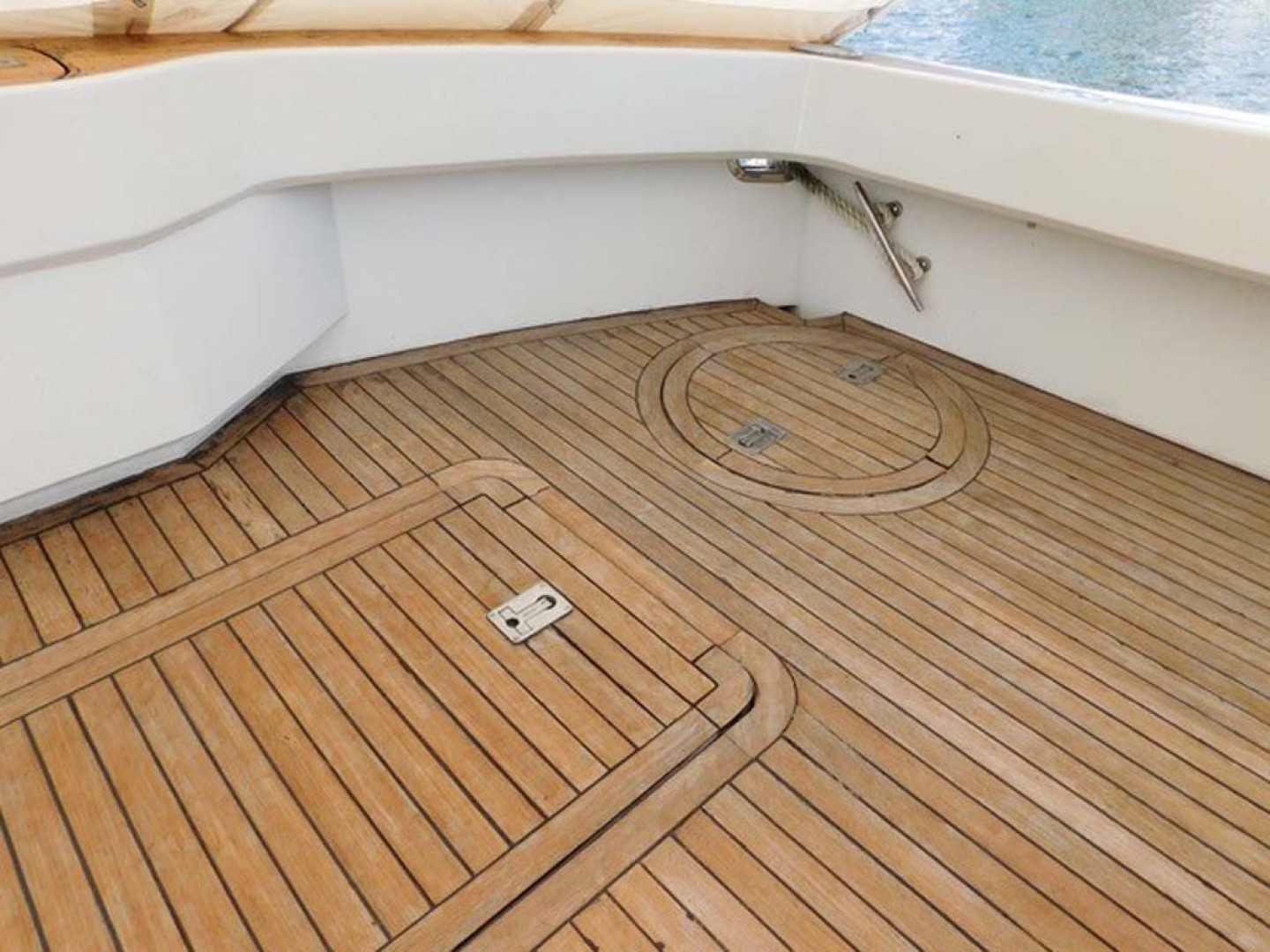 Hatteras-Sportfish 1990-Spindrift North Palm Beach-Florida-United States Teak Cockpit Sole-1420012 | Thumbnail
