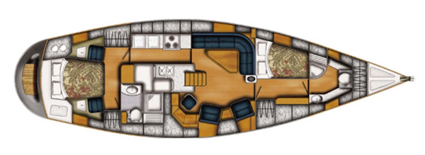 Tayana-48 1995-Lady Jennili Cape Canaveral-Florida-United States-Layout-1350651