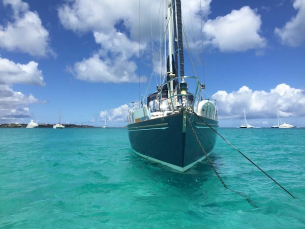 Tayana-48 1995-Lady Jennili Cape Canaveral-Florida-United States-At Anchor Bow-1350680
