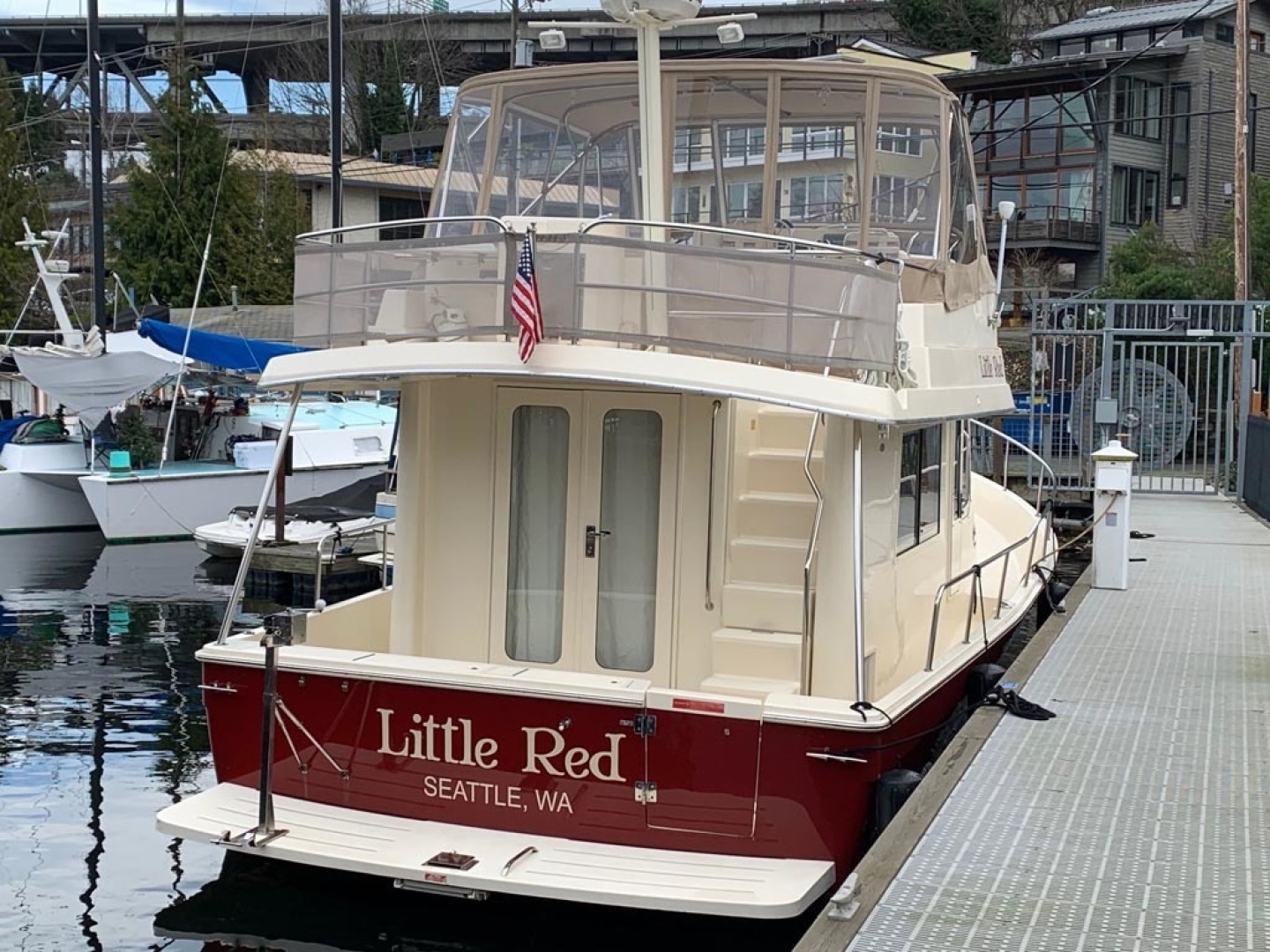 Mainship-Trawler 2007-LITTLE RED Seattle-Washington-United States-Stern View-1352025 | Thumbnail