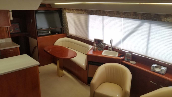 Ocean Yachts-Sportfish 1991-KelAnna East Greenwich-Rhode Island-United States-Salon, Dinette To Stbd Fwd-1356179